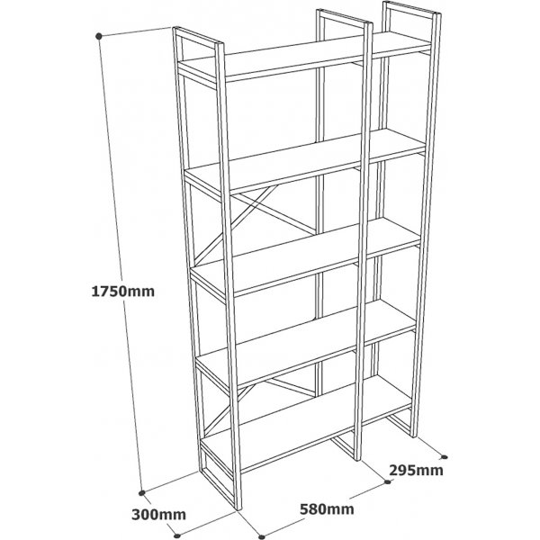 Voyage Bcherregal 4 - Weier Marmor/Gold