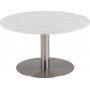 Corby Couchtisch 80 cm - Wei/Nickel