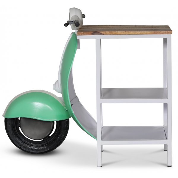 Vintage Vespa Bartheke/Nachttisch 104 x 44 cm - Wei/Grn