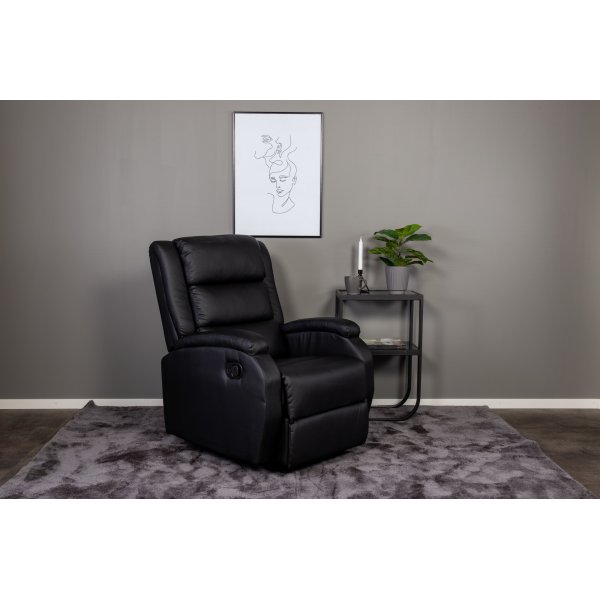 Relaxsessel mit Fußstütze schwarz - Bengt + Möbelreinigung Relaxsessel mit Fußstütze schwarz - Bengt + Möbelreinigung