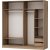 Kapusta Kleiderschrank 220x52x210 cm, Variante B - Braun/Wei/Braun