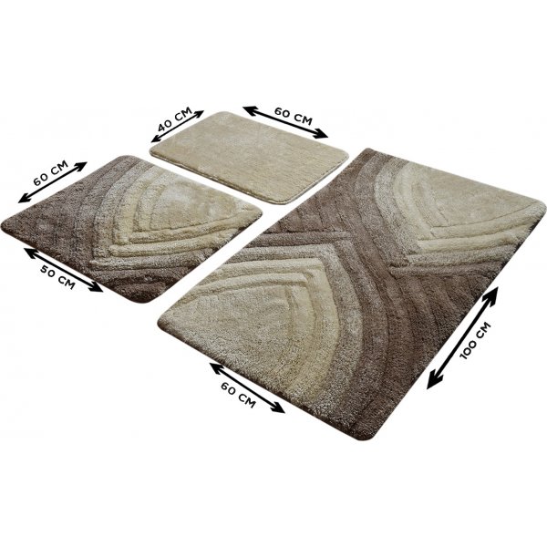 Stella Badezimmerteppich-Set - Braun Stella Badezimmerteppich-Set - Braun