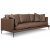 York 4-Sitzer-Sofa aus braunem Leder - Schokolade (recyceltes Leder) + Mbelpflegeset fr Textilien
