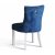 Tuva Decotique Stuhl (hinterer Griff) - Blauer Samt
