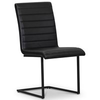 Lazio Stuhl schwarz Metall - Schwarz PU