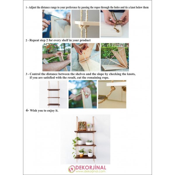 Abstraktes Wandregal 42 - Nussbaum