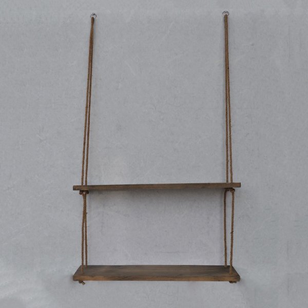 Abstraktes Wandregal 42 - Nussbaum