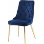 Alice Deluxe Esszimmerstuhl - Blau/Messing