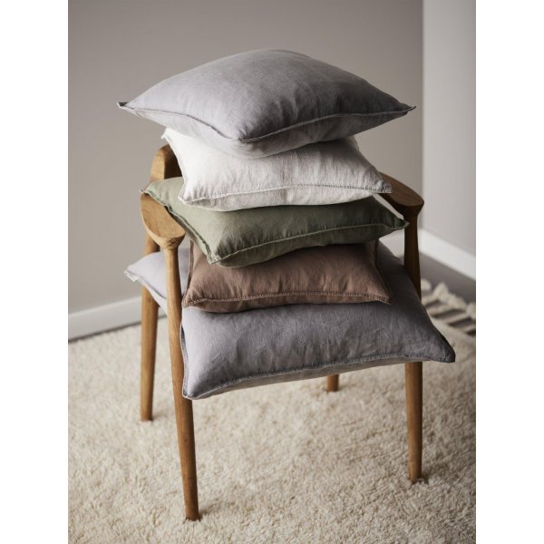 Julie Kissenbezug - Leinen/wei