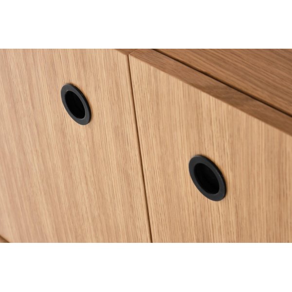 Giga Bcherregal 97 cm - Eiche/schwarz