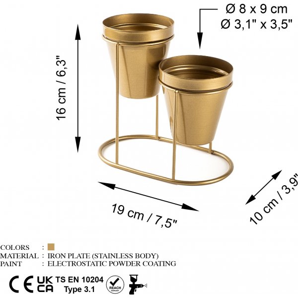Plato 15 Tpfe - Gold