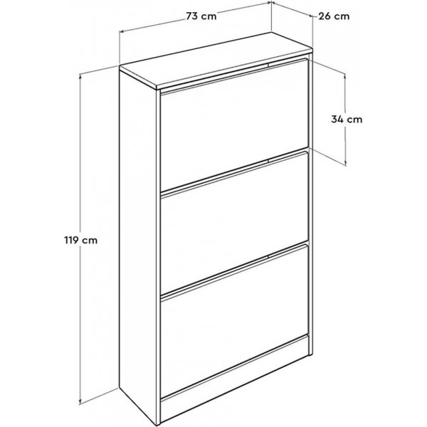 Shock Schuhschrank 3 - Weiß Shock Schuhschrank 3 - Weiß