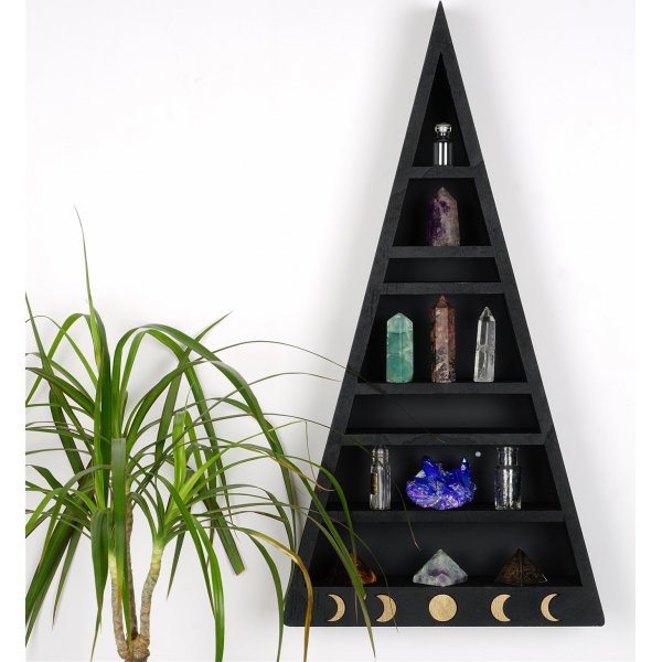 Kryptisches Wandregal 2 Schwarz