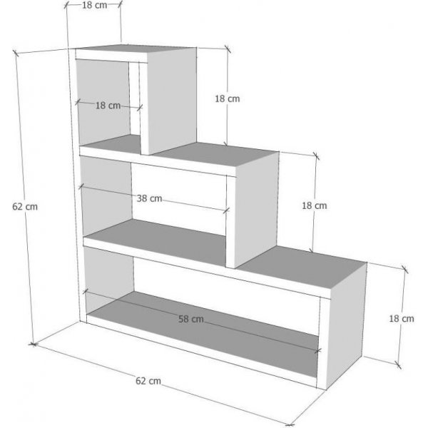 Pyramid Wandregal - Gelb