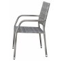 Outdoor-Gruppe: 8 Sthle und Teakholztisch 210 x 90 cm