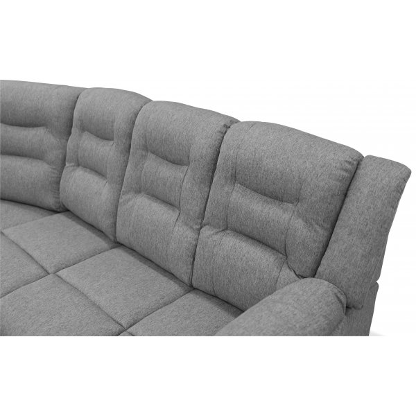 Ecksofa Peking - Grau + Fleckentferner fr Mbel