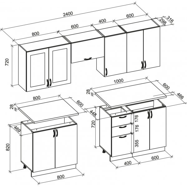 Viktoria Komplettküche 240 cm - Weiß/Dunkelblau Viktoria Komplettküche 240 cm - Weiß/Dunkelblau