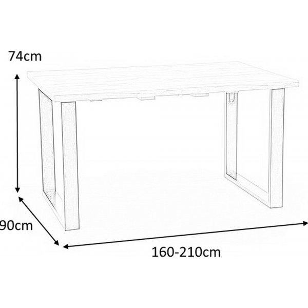 Kasady Esstisch 160-210 cm - Wotan Eiche/schwarz Kasady Esstisch 160-210 cm - Wotan Eiche/schwarz