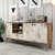 Nappa-Sideboard - Weier Marmor/Walnuss