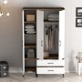 Kumsal Kleiderschrank 7 Walnuss/Wei