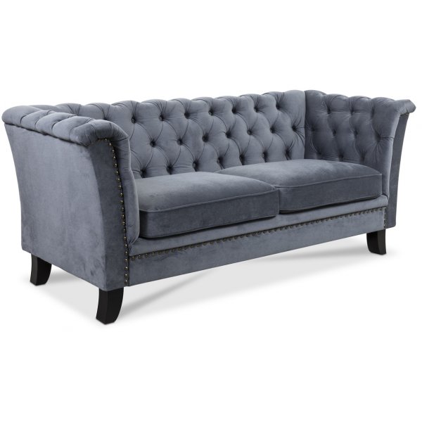 Milton Chesterfield 2-Sitzer Sofa - Farbe whlbar! + Textilreinigung fr Mbel