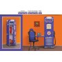 Schreibtisch mit Garderobe und eingebauter Tankstelle - Jede Farbe!