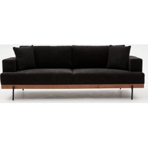 Liva 3er-Sofa - Anthrazit/Kupfer