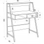 Klassenschreibtisch 80x50 cm - Eiche