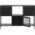 Billy Sideboard aus schwarzem Metall mit 3 Tren