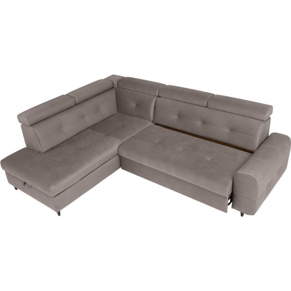 Matras Ecksofa mit offenem Ende links - Grau