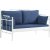 Hampus 2-Sitzer Outdoor-Sofa - Wei/Blau + Mbelpflegeset fr Textilien