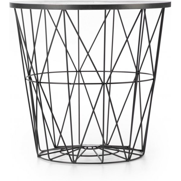 Harissa Couchtisch Ø42 cm - Schwarzer Marmor/Schwarz Harissa Couchtisch Ø42 cm - Schwarzer Marmor/Schwarz