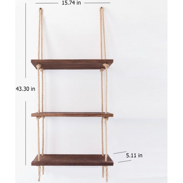 Abstraktes Wandregal 41 - Nussbaum