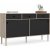 Rome Sideboard mit 2 Schiebetren und 3 Schubladen - Hickory/Schwarz