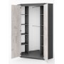 Deena Eck-Kleiderschrank - Graphit/Eiche