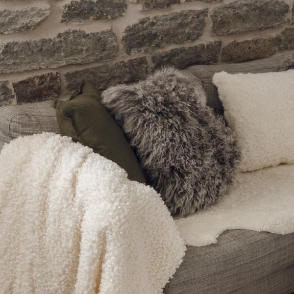 Shansi-Kissenbezug, graues silbernes Oberteil - 40 x 40 cm