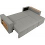 Denvo Schlafsofa mit Regalen - Grau