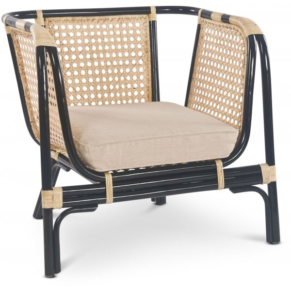 Sessel Marbella - Rattan/schwarz
