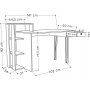 Loyd Schreibtisch 141x92 cm - Eiche/anthrazit