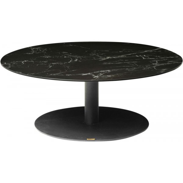 Pandora Couchtisch 100 x 100 cm - Schwarze Marmorimitation