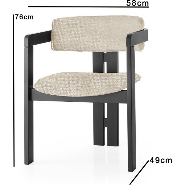 Conny Esszimmerstuhl - Hellgrau/Schwarz Conny Esszimmerstuhl - Hellgrau/Schwarz