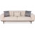 Elfenbein 3-Sitzer-Sofa - Creme