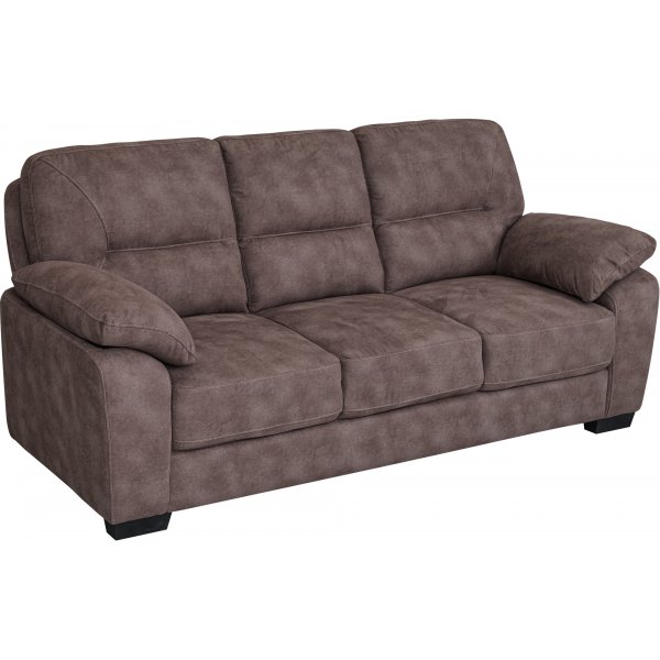 3-Sitzer-Sofa aus brauner Mikrofaser - Albert
