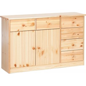 Mario Sideboard mit 2 Schrnken und 6 Schubladen - Lackierte Kiefer