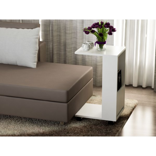 Afitab Beistelltisch 42 x Tiefe: 29,5 cm - Wei