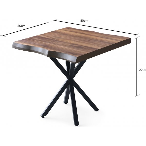 Safira Esstisch 80 cm - Nussbaum Safira Esstisch 80 cm - Nussbaum