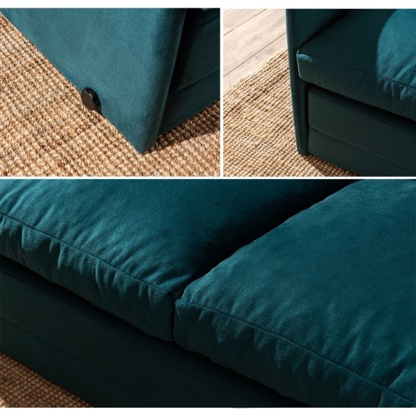 Saga 2-Sitzer-Schlafsofa XL - Petroleumgrün Saga 2-Sitzer-Schlafsofa XL - Petroleumgrün