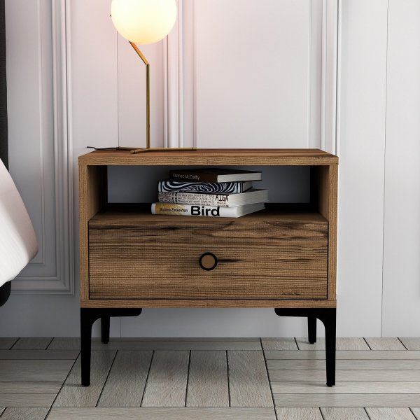 Lisbon Nachttisch - Nussbaum