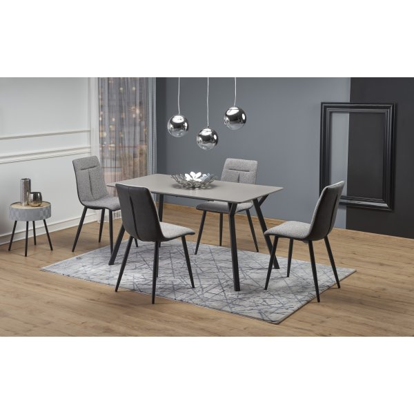 Valarauk Esstisch 140 cm - Hellgrau/Schwarz Valarauk Esstisch 140 cm - Hellgrau/Schwarz