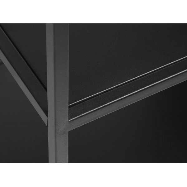 Bücherregal Billy aus schwarzem Metall - 180 x 80 cm Bücherregal Billy aus schwarzem Metall - 180 x 80 cm